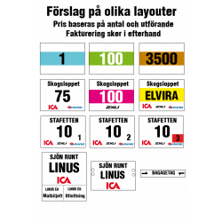 Nummerlapp - Egen layout